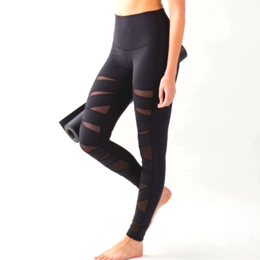 Lululemon Black Tech Mesh Leggings